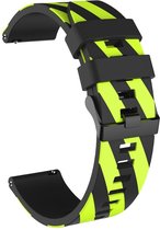 Strap-it horlogebandje 22mm - gestreept siliconen bandje geschikt voor Samsung Galaxy Watch 46mm / Galaxy Watch 3 45mm / Gear S3 Classic & Frontier - Amazfit GTR 2 / GTR 3 - Huawei