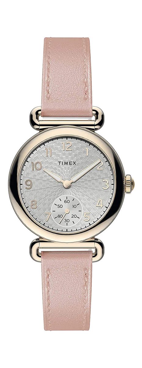 TIMEX TW2T88400 - Horloge - Leer - Roze - 32 mm