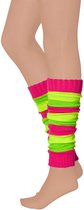 Beenwarmer feest | Carnaval beenwarmers | Fluor multi color | One size | Beenwarmers dames | Beenwarmers carnaval | Beenwarmers heren | Beenwarmer multi color | Apollo