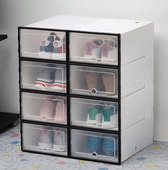 Sneaker Box - Schoenen organisatoren - Opbergsysteem - 6 Pack schoenendozen - 34x24x14 - Wit