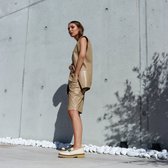 KUNOKA Emmy Beige and white - Loafers Dames - maat 36 - Ivoor wit Bruin