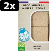 2x # MINERAALSTEEN NATUREL 2ST 200GR