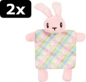 2x PUPPY PLUSH PLAID ROZE 17,5X3X20CM