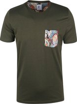 R2 Amsterdam - T-Shirt Donkergroen - Maat XL - Modern-fit