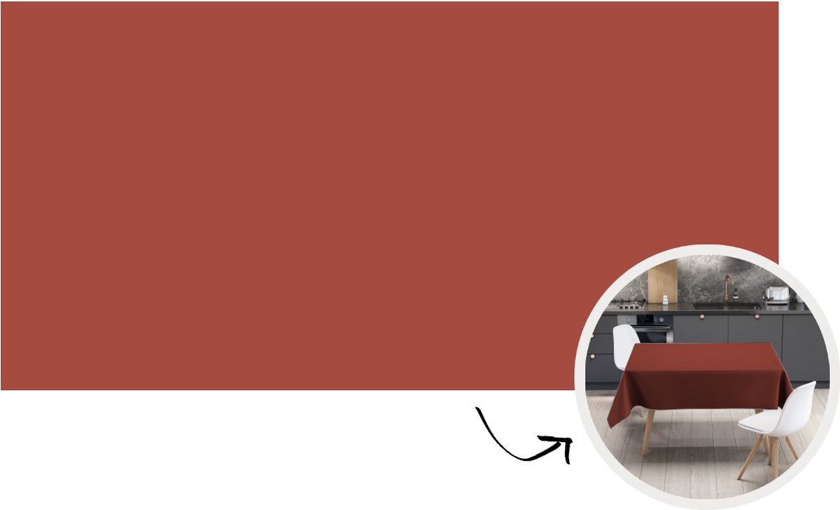 Tafelkleed - Tafellaken - 260x130 cm - Palet - Rood - Interieur - Binnen en Buiten