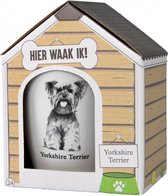 mok Dog Yorkshire Terrier 300ml keramiek wit