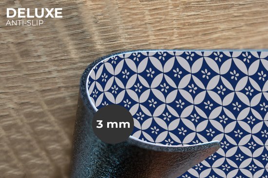 Set de table - Japon - Motifs - Blauw - 45x30 cm - 6 pièces - Résistant à la chaleur - Antidérapant - Coussinet - Amovible