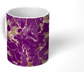 Mok - Goud - Luxe - Marmer print - Patronen - Mokken - 350 ML - Beker - Uitdeelcadeautjes