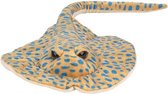 Pluche bruine pijlstaartrog/roggen knuffel 55 cm - Pijlstaartrog zeedieren knuffels - Speelgoed voor kinderen