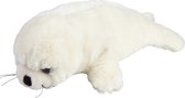 Pluche knuffel dieren Witte Zeehond pup 30 cm - Speelgoed zeedieren knuffelbeesten