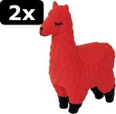 2x LATEX LAMA ROOD 14CM