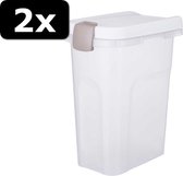 2x VOERTON TRANSPARANT WIT/WIT 15LTR