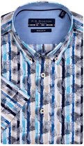 R.B. Boston Casual hemd korte mouw Blauw Marschall SS Button Down 116670/601