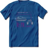 E75 leger T-Shirt | Unisex Army Tank Kleding | Dames / Heren Tanks ww2 shirt | Blueprint | Grappig bouwpakket Cadeau - Donker Blauw - S