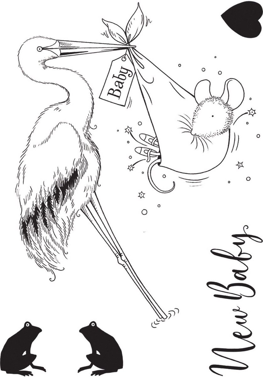 Pink Ink Designs Clear stamp set - Stork mouse