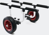Aluminium Kayak, Kano trolley 90kg PU wiel Ø26cm met verstelbare steunbreedte, geschikt voor Kajak, boot, SUP en dergelijke - Multistrobe