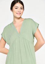 LOLALIZA Maxi-jurk met V-hals - Khaki - Maat L