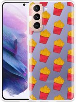 Hoesje Geschikt voor Samsung Galaxy S21 Franse Frietjes