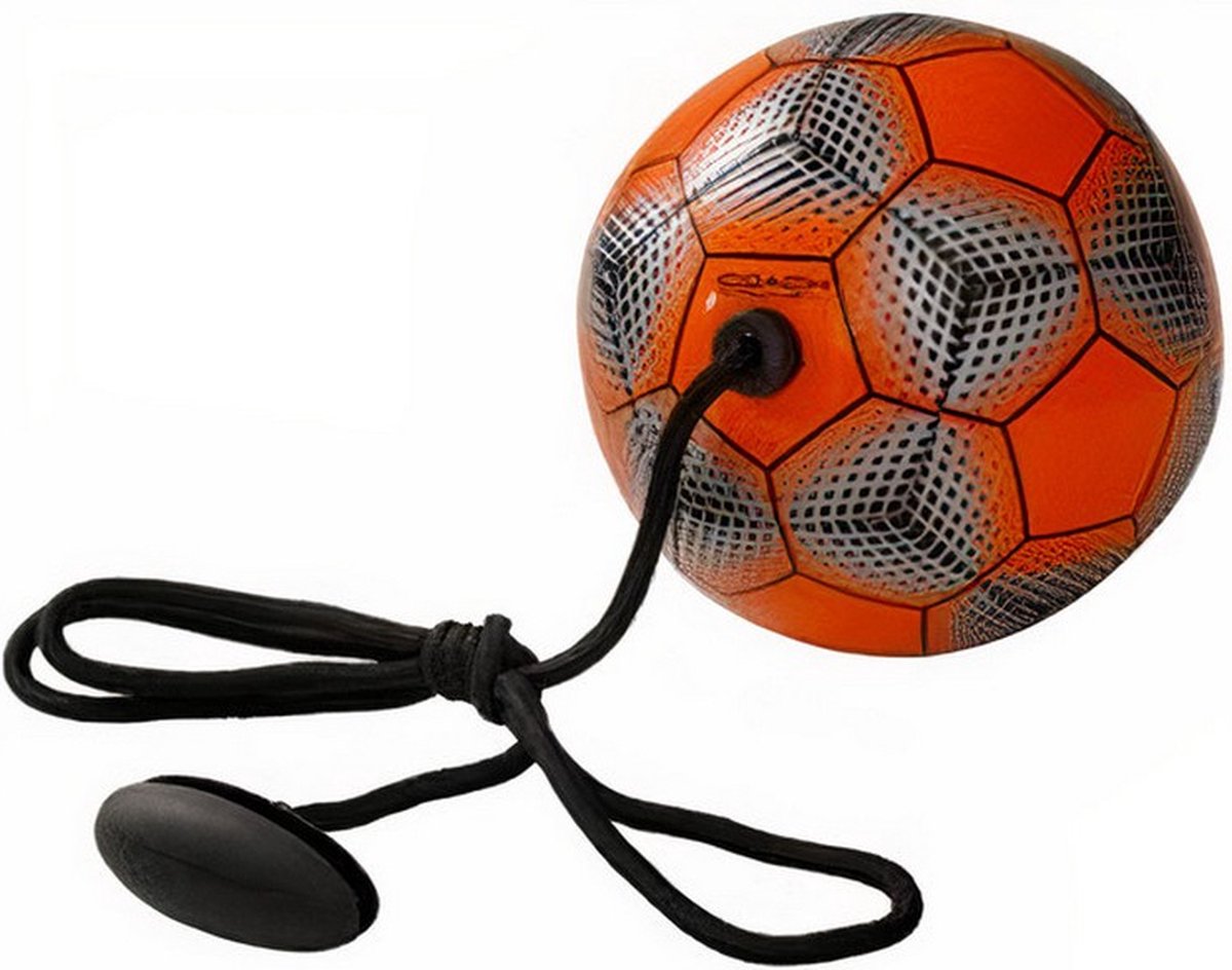 voetbal iCoach Mini 3.0 polyurethaan oranje/wit