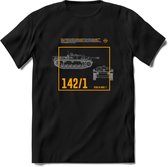 Stug 3 Tank Destroyer leger T-Shirt | Unisex Army Tank Kleding | Dames / Heren Tanks ww2 shirt | Blueprint | Grappig bouwpakket Cadeau - Zwart - L