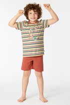 Woody pyjama jongens/heren - multicolor gestreept - mandrill aap - 221-1-PSS-S/929 - maat 164