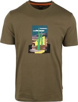 Hugo Boss - T-shirt Groen - M - Modern-fit