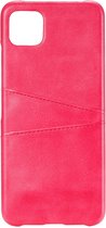 Shop4 - Samsung Galaxy A22 5G Hoesje - Harde Back Case Cabello met Pasjeshouder Roze