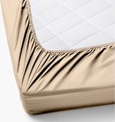 Y-NOT - Crispy Cotton Hoeslaken Matras - 90x200 - tot 25 cm matrasdikte - 100% Katoen - 180 draaddichtheid - Zand