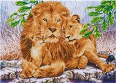 DIAMOND DOTZ Lion Family - Diamond Painting - 30.236 Dotz - 76x55 cm