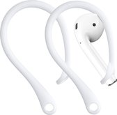 kwmobile 2x haakjes voor Apple Airpods 1 / 2 / 3 / Pro 1 / Pro 2 - Oorhaken voor draadloze oordopjes - Houders voor earbuds in wit