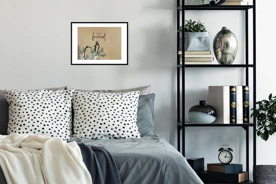 Cadre photo avec affiche - Best ami - Citations - Proverbes - Amitié - Meilleurs amis - 40x30 cm - Cadre pour affiche