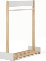 Kave Home - Adelaine hanger in massief natuurlijk dennenhout en wit MDF 100 x 40 cm FSC MIX Credit