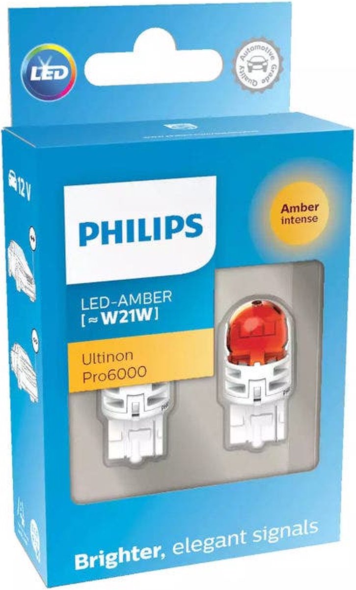 Philips Ultinon Pro6000 W21w Amber set 11065AU60X2