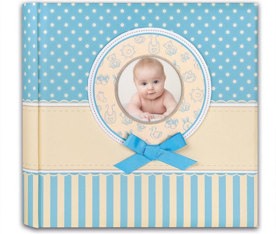 Foto: Fotoboek fotoalbum matilda baby jongetje met 30 paginas blauw 31 x 31 x 3 5 cm babyfotos babyalbum