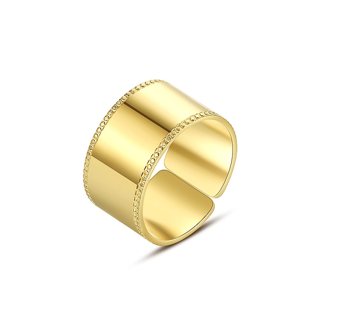 Ring dames verstelbaar - Multimaatring Romia I goud verguld - met geschenkverpakking - Sieraden voor vrouwen