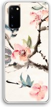 Case Company® - Samsung Galaxy S20 hoesje - Japanse bloemen - Soft Cover Telefoonhoesje - Bescherming aan alle Kanten en Schermrand