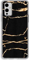 Case Company® - OnePlus 9 hoesje - Gouden marmer - Soft Cover Telefoonhoesje - Bescherming aan alle Kanten en Schermrand