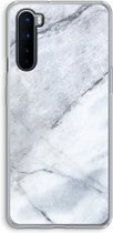 Case Company® - OnePlus Nord hoesje - Witte marmer - Soft Cover Telefoonhoesje - Bescherming aan alle Kanten en Schermrand
