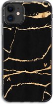 Case Company® - iPhone 11 hoesje - Gouden marmer - Soft Cover Telefoonhoesje - Bescherming aan alle Kanten en Schermrand