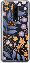 Case Company® - OnePlus 7 Pro hoesje - Flowers with blue leaves - Soft Cover Telefoonhoesje - Bescherming aan alle Kanten en Schermrand