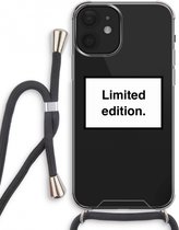 Case Company® - iPhone 12 mini hoesje met Koord - Limited edition - Telefoonhoesje met Zwart Koord - Extra Bescherming aan alle Kanten en Over de Schermrand