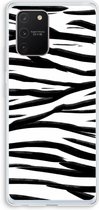 Case Company® - Samsung Galaxy S10 Lite hoesje - Zebra pattern - Soft Cover Telefoonhoesje - Bescherming aan alle Kanten en Schermrand