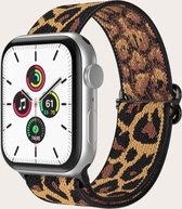 Nylon Apple Watch Bandje - Panterprint - 42/44/45 mm - Apple Watch Series 1 2 3 4 5 6 SE - Geschikt voor Apple Watch
