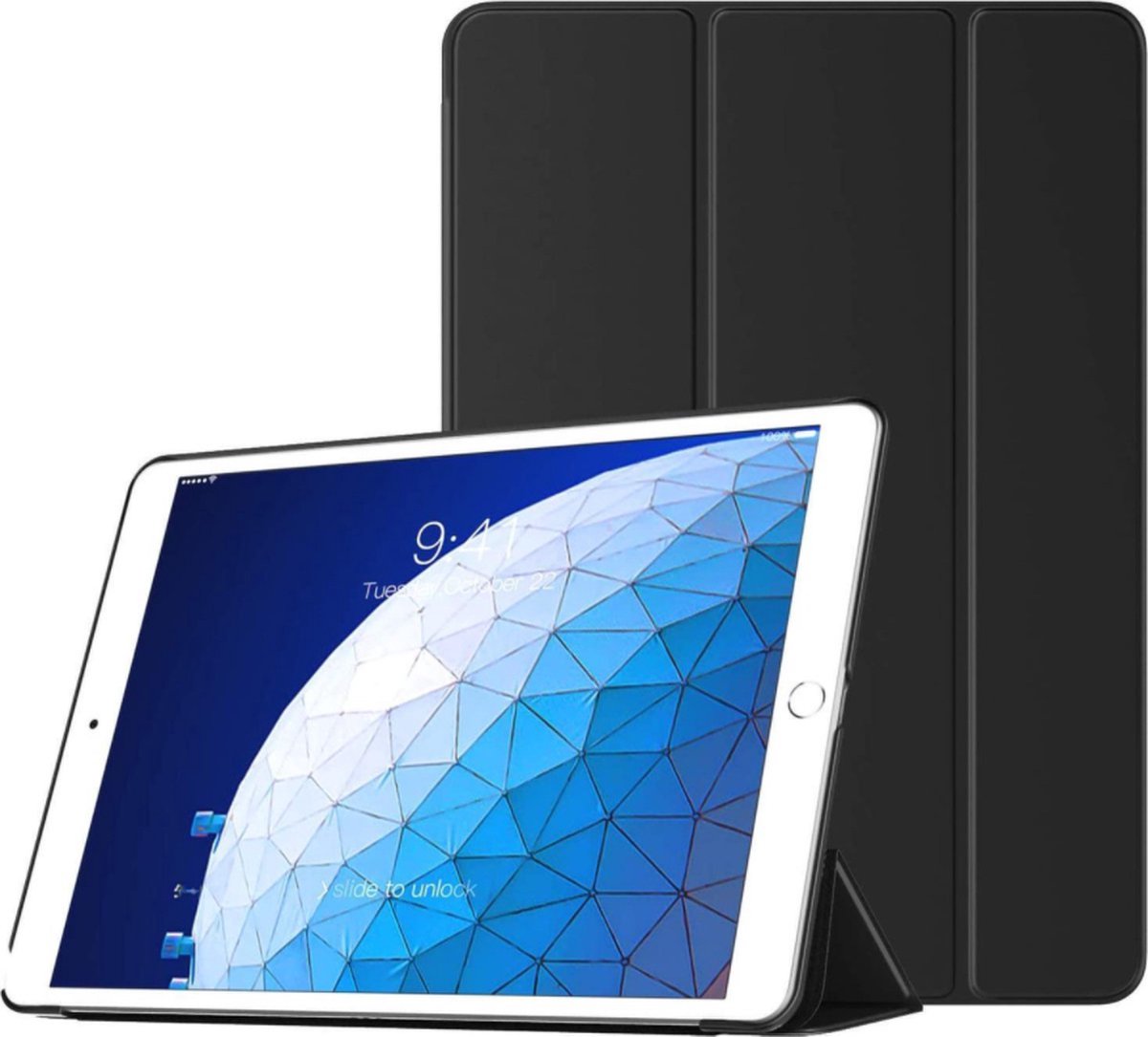 LuxeBass Hoesje geschikt voor iPad Mini 4 / 5 Smart cover - Zwart