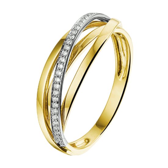The Jewelry Collection Ring Diamant 0.11 Ct. - Bicolor Goud (14 Krt.)
