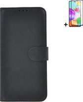 Coque Samsung Galaxy A33 5G - Book Bookcase - Protecteur d'écran Samsung Galaxy A33 5G - Samsung A33 5G Cover Wallet Book Case Zwart + Protecteur d'écran complet