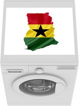 Wasmachine beschermer mat - Illustratie van de kaart van Ghana - Breedte 55 cm x hoogte 45 cm