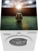 Wasmachine beschermer mat - Zonnestralen over de American Football en het veld - Breedte 60 cm x hoogte 60 cm