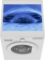 Wasmachine beschermer mat - Close up - Zeedier - Water - Breedte 55 cm x hoogte 45 cm