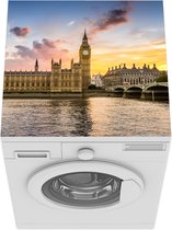 Wasmachine beschermer mat - Zon - Big Ben - Londen - Breedte 60 cm x hoogte 60 cm